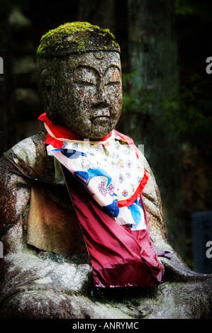 A bibbed jizo statue at Okunoin temple on Koyasan Japan Stock Photo