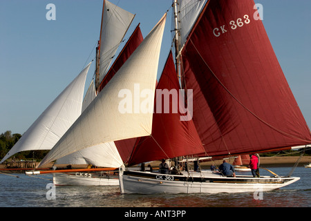 Traditional Gaff Rigged Sailing Boats Stock Photo