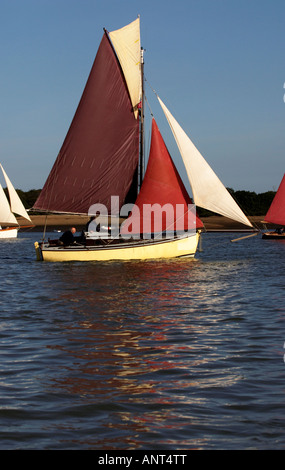 Traditional Gaff Rigged Sailing Boats Stock Photo