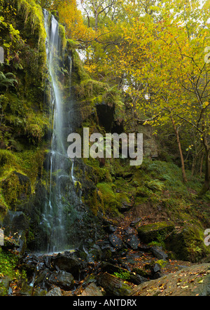 The famous Mallyan Spout Waterfall in Goathland North Yorkshire England Stock Photo