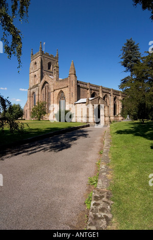 The Priory Church of St Peter and St Paul Leominster Herefordshire England West facade from South West Stock Photo