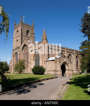 The Priory Church of St Peter and St Paul Leominster Herefordshire England West front from South West Stock Photo