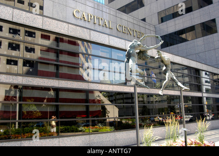 The Capital Center in Downtown Indianapolis Indiana IN Stock Photo