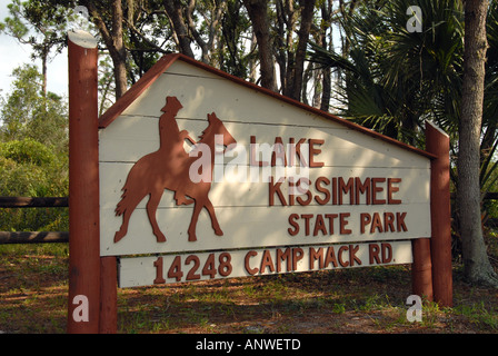 Florida Kissimmee State Park  entrance sign Stock Photo