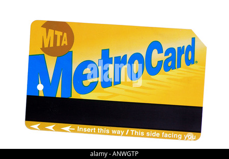 New York MTA MetroCard Stock Photo