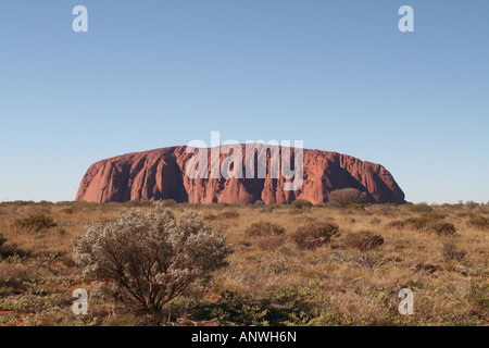 Uluru - Ayers Rock [Docker River Road, Uluru-Kata Tjuta National Park, Northern Territory, Australia, Oceania].                . Stock Photo