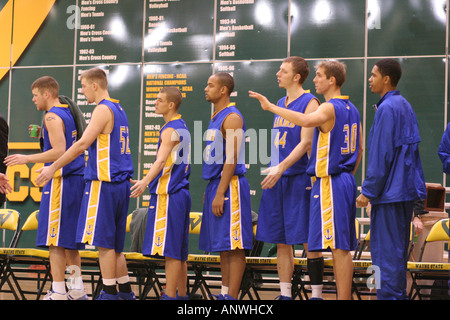 Wayne State University Men's Basketball Stock Photo