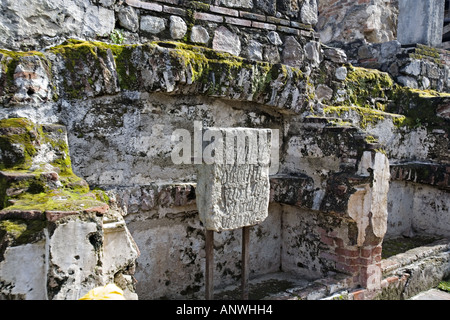 GUATEMALA ANTIGUA Crypts in the ruins of former monastery of Dominican Friars Stock Photo