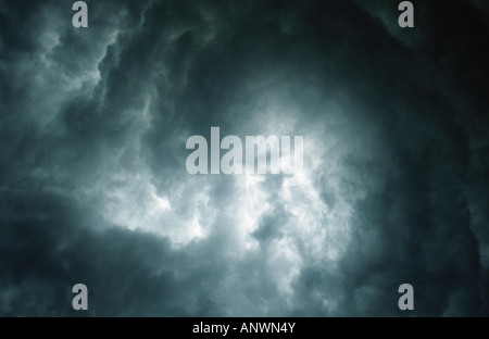 light is shining throug cloud cover, Germany Stock Photo