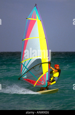 windsurfer miami fort lauderdale florida usa sunny water sea Stock Photo