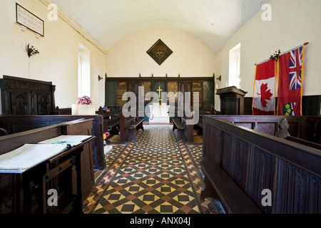 Interior of Wolford Chapel near Honiton, Devon, UK burial place of John Graves Simcoe Stock Photo