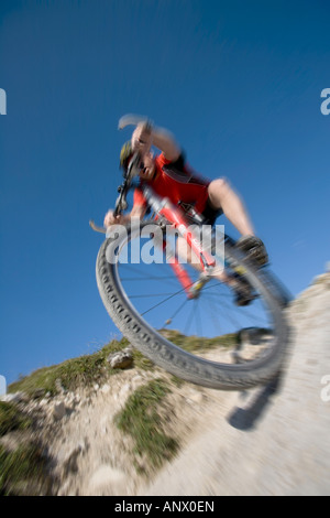 mountainbiker in the mountains, Austria, Styria, Alps Stock Photo - Alamy