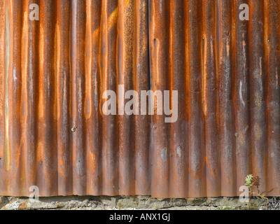 Rusty corrugated sheet Stock Photo