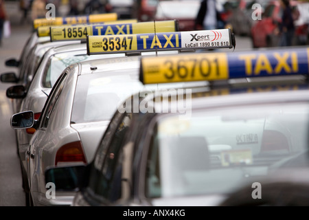 taxi rank in dublin, ireland Stock Photo