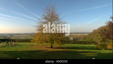 Tardebigge churchyard on the route of the monarchs way long distance footpath worcestershire Stock Photo