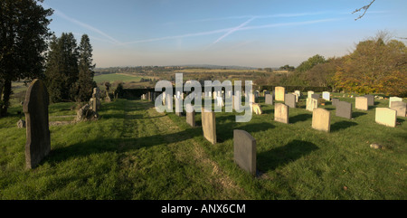 Tardebigge churchyard on the route of the monarchs way long distance footpath worcestershire Stock Photo