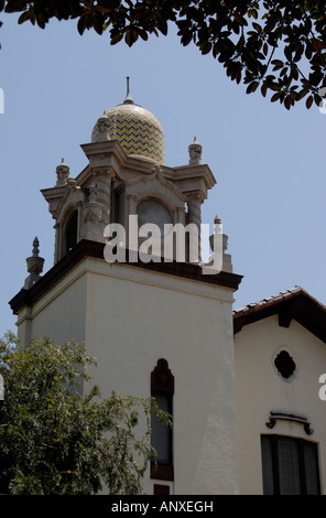 Our Lady Queen of Angels Church, Olvera Street area, Los Angeles, California, USA Stock Photo