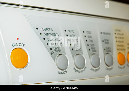 washing machine control panel Stock Photo