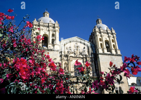 A frontal view of the church and monastery named Santo Domingo de Oaxaca Stock Photo