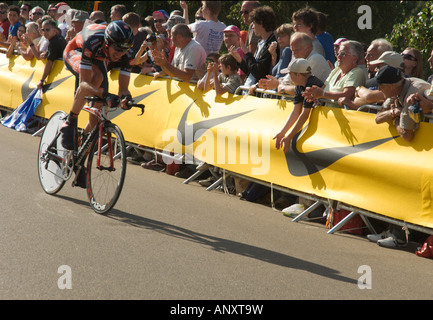Competitor in the Prologue of the 2007 Tour De France Stock Photo