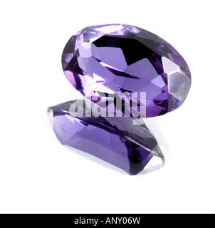 Alexandrite purple gem stone Stock Photo