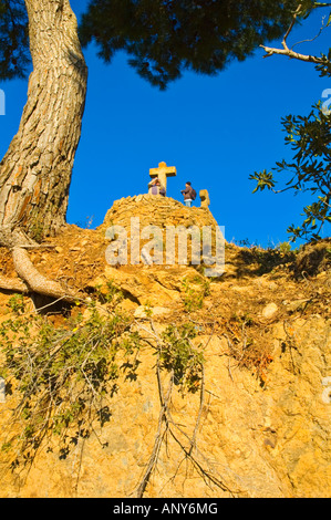 Hill with crosses in Parc Güell in Barcelona Catalonia Spain EU Stock ...