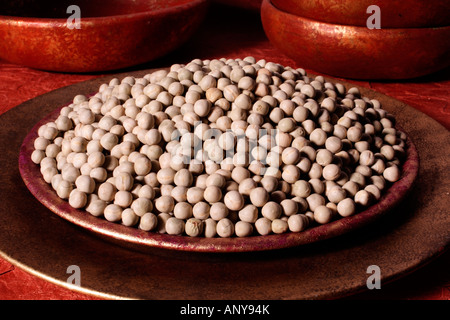 BOWL OF DRIED PEAS Stock Photo