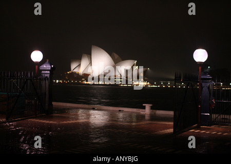 Sydney Opera House at Night  [Bennelong Point, Sydney Harbour, Sydney, New South Wales, Australia, Oceania].                   . Stock Photo