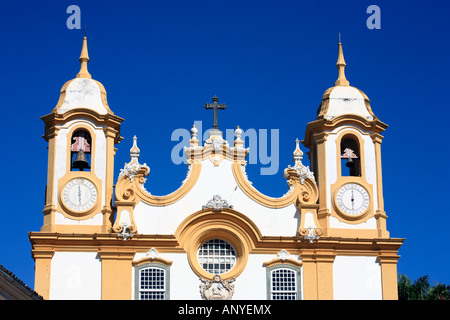 Matriz de Santo Antonio church church of the typical village of tiradentes in minas gerais state in brazil Stock Photo