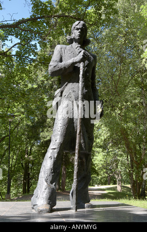 A statue of the poet Kristjan Jaak Peterson on Toome Hill, Tartu, Estonia Stock Photo