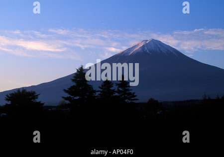 Sunrise on MOUNT FUJI which is considered sacred by the JAPANESE FUJI HAKONE IZU NATIONAL PARK Stock Photo