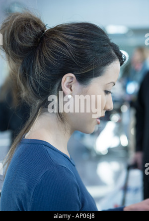 Woman, side view Stock Photo