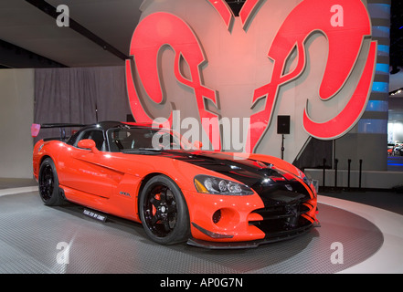 Detroit Michigan The Dodge Viper SRT 10 on display at the North American International Auto Show Stock Photo