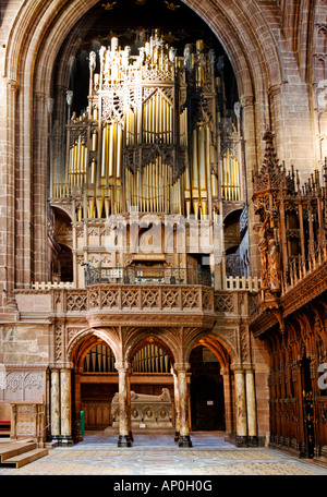 Organ in Chester Cathedral Stock Photo