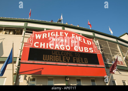 Wrigley Field sign announcing the Chicago Cubs as World Series Champions  Stock Photo - Alamy