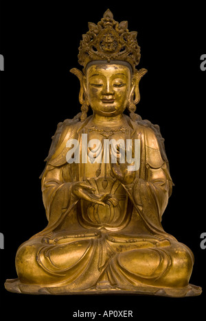 gesture of preaching 19th century future buddha bodhisattva dharmacakra mudra Stock Photo