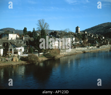 Argentat on the River Dordogne Stock Photo