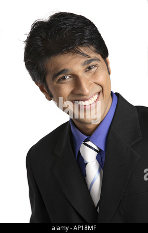 ANG200007 Smiling and looking into camera Stock Photo