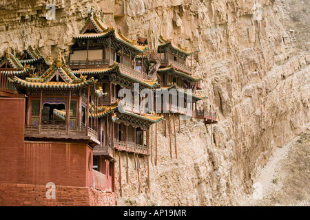 Hanging monastery on a rock face, Heng Shan North, Shanxi province, China, Asia Stock Photo