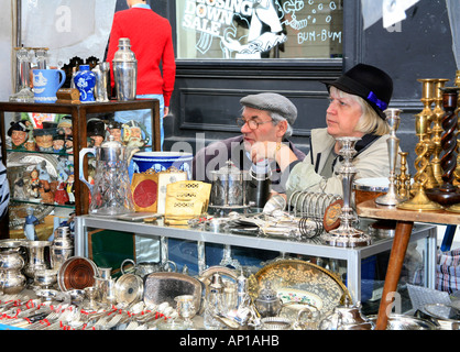 Antique Dealers in the Portobello Road Market in London Stock Photo