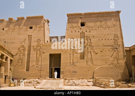 Temple of Isis Philae Aglika Island River Nile Upper Egypt Middle East DSC 4151 Stock Photo