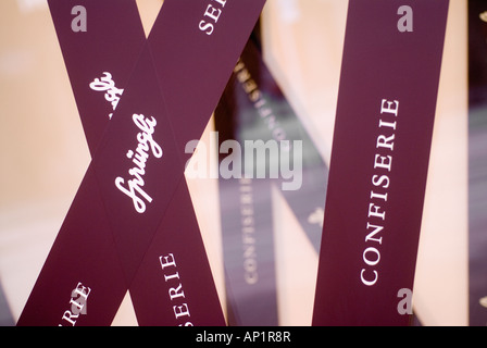 Confiserie Spruengli at Paradeplatz in the center of Zurich, Switzerland. Stock Photo