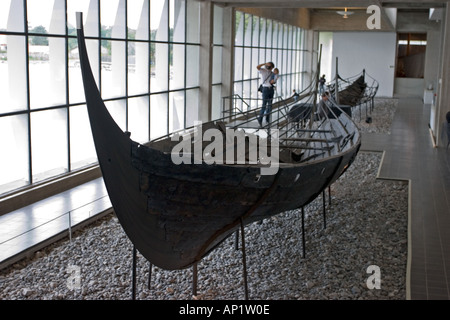 skuldelev 1 in the viking ship museum stock photo