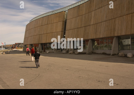 Cultural center of Nuuq Interior Greenland Denmark Stock Photo