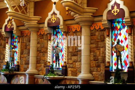 Interior detail in Excalibur hotel Las Vegas Stock Photo