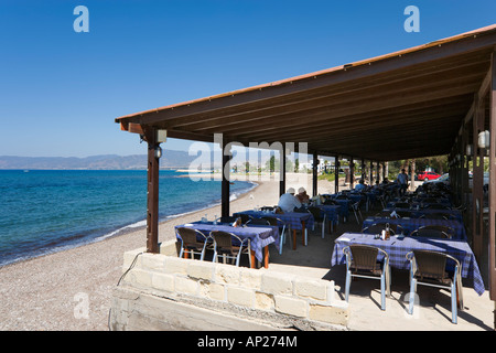 Beach Taverna, Latchi, near Polis, North West Coast, Cyprus Stock Photo