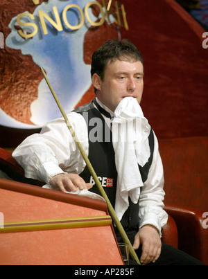 Snooker player Jimmy White pictured in 2003 at the World Snooker Championships in Sheffield Stock Photo