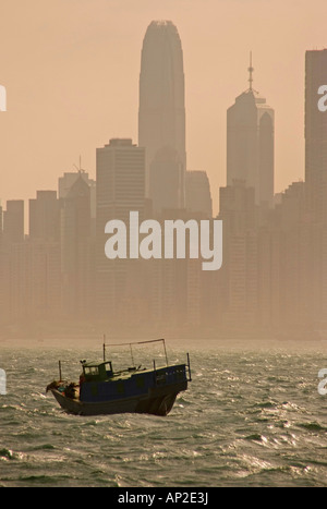Hong Kong city at sunset Stock Photo - Alamy