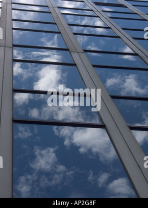 Reflective surfaces on buildings Stock Photo