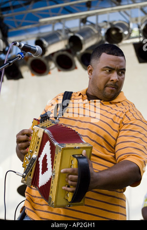 Keith Frank and the Soileau Zydeco Band Stock Photo - Alamy